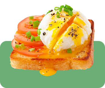 Eag with toast