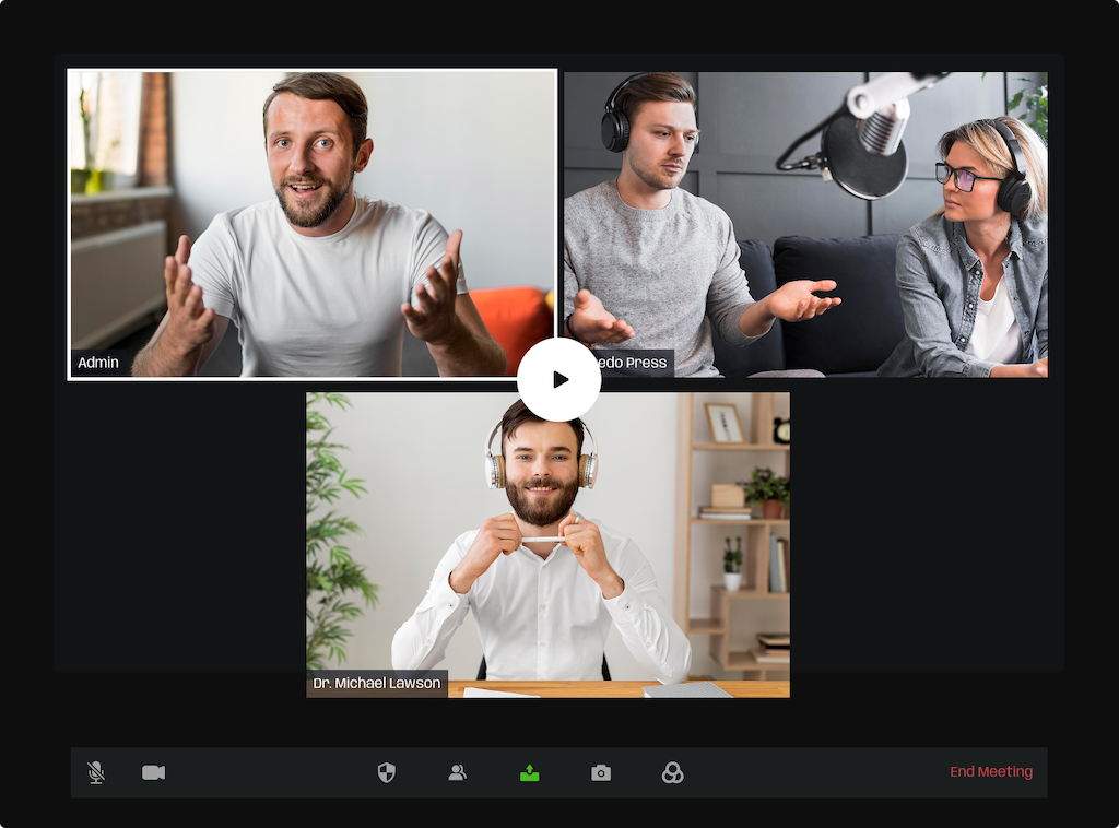 a screenshot of a video call