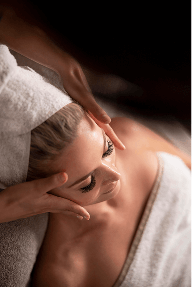 a woman receiving a massage