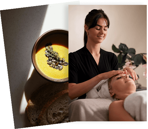 a woman receiving a massage