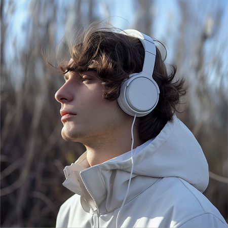 a man wearing headphones