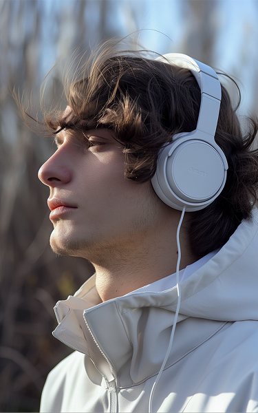 a man wearing headphones