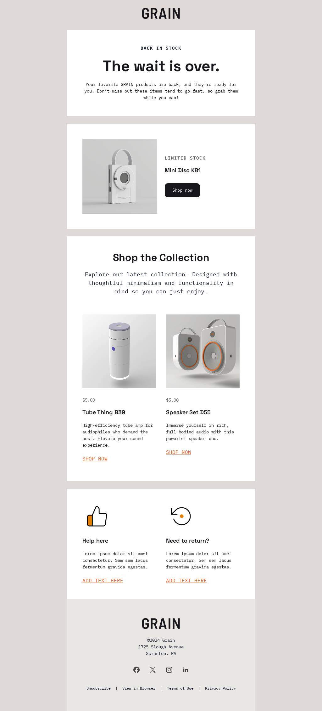 It's Back – Get Your Favorite Item Now!