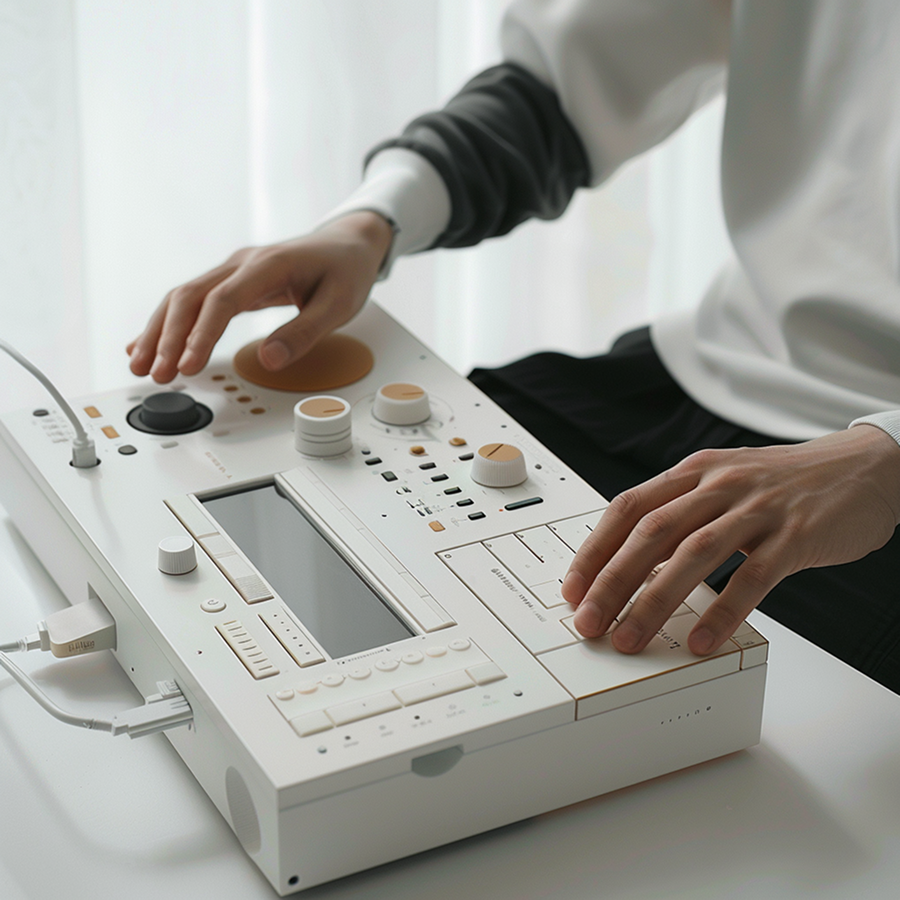 a person using a machine