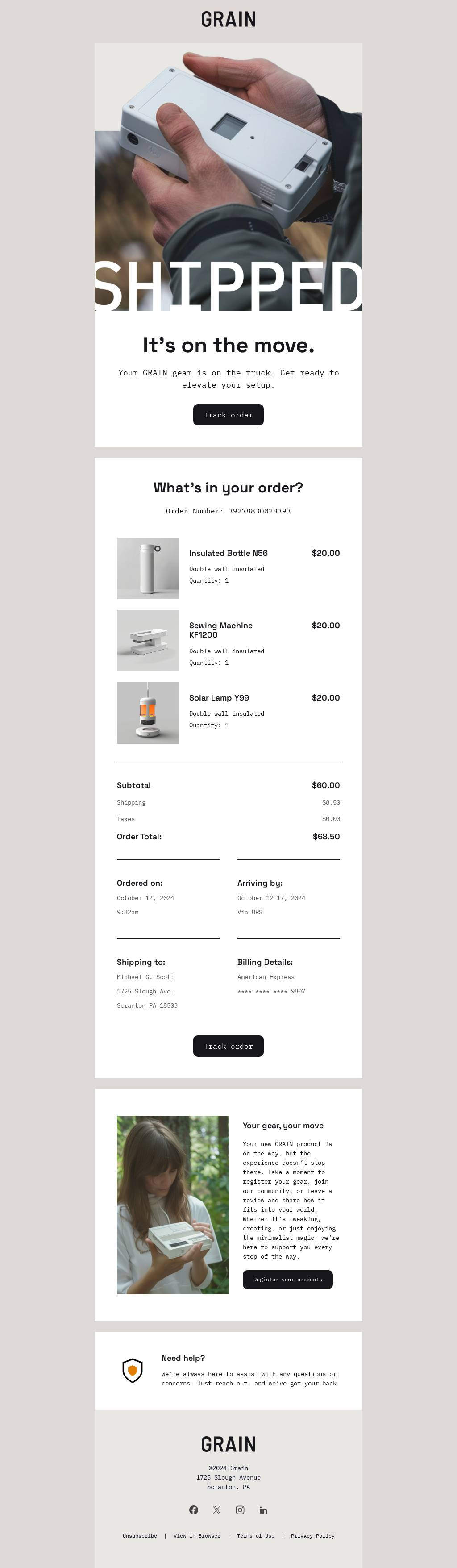 Your Order Has Shipped
