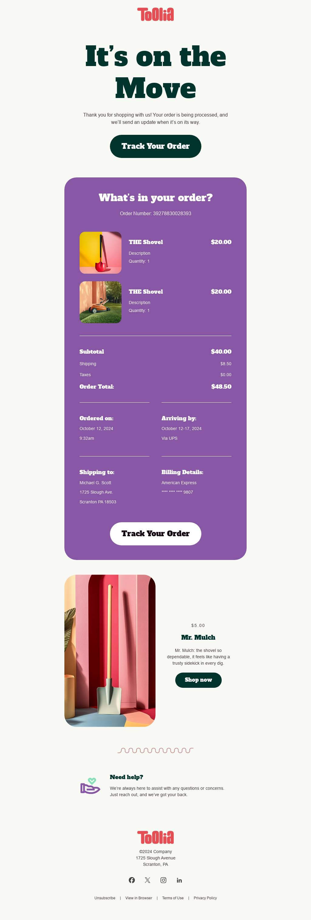 Your Order Is On the Move!