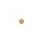 a white circle with a point in the middle and a circle with a point in the middle