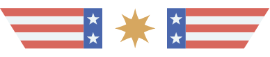 a gold star between american flags