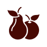 a red fruit with leaves