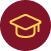 a yellow outline of a graduation cap