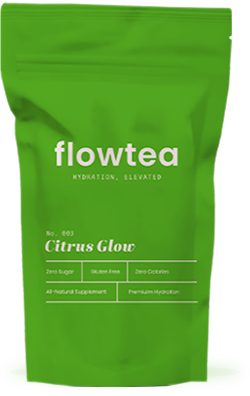 a green bag with white text