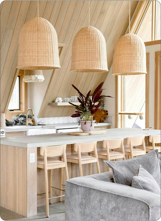 a kitchen with a table and chairs
