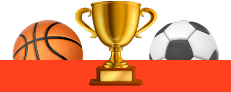 a gold trophy with two handles and a basketball