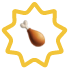 a chicken leg icon