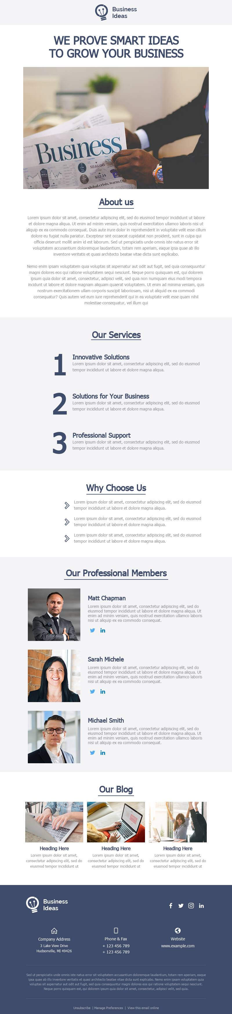 Business newsletter