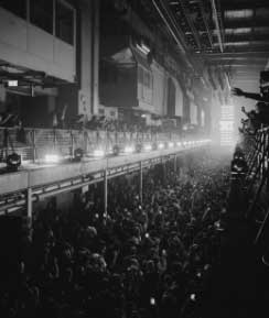 a warehouse party