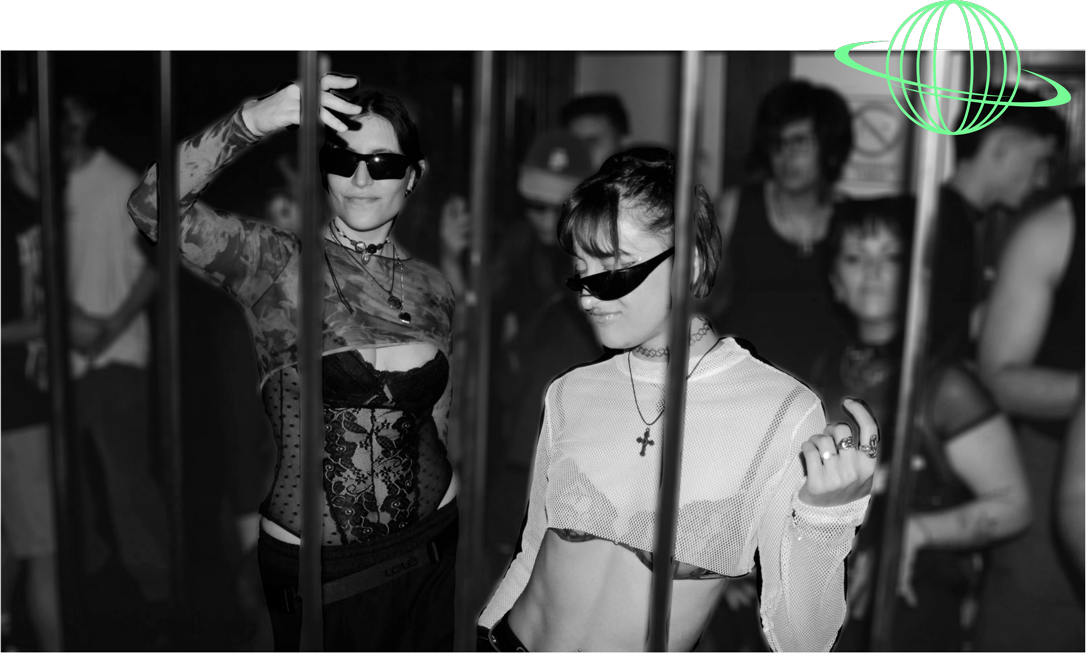 a group of women dancing in a club