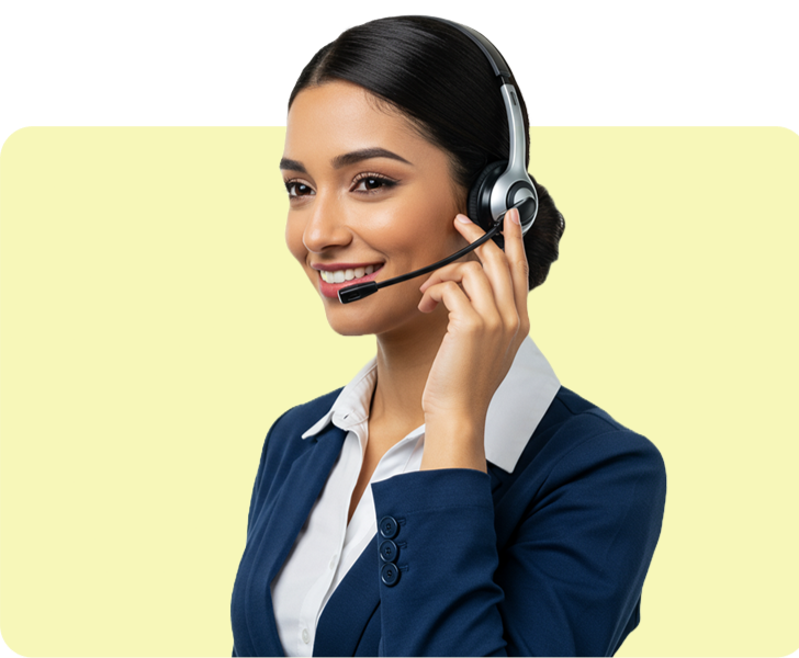 a woman wearing a headset