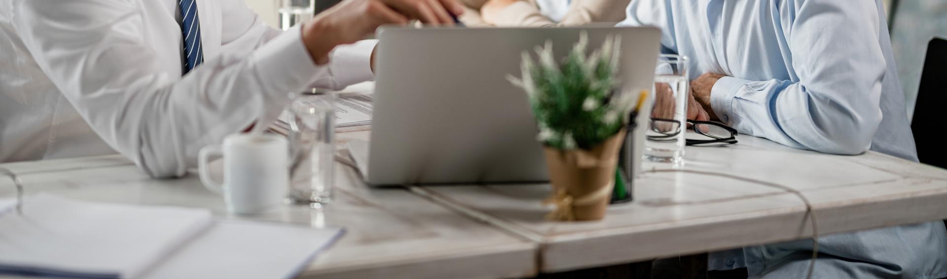 Couple listening to advisor